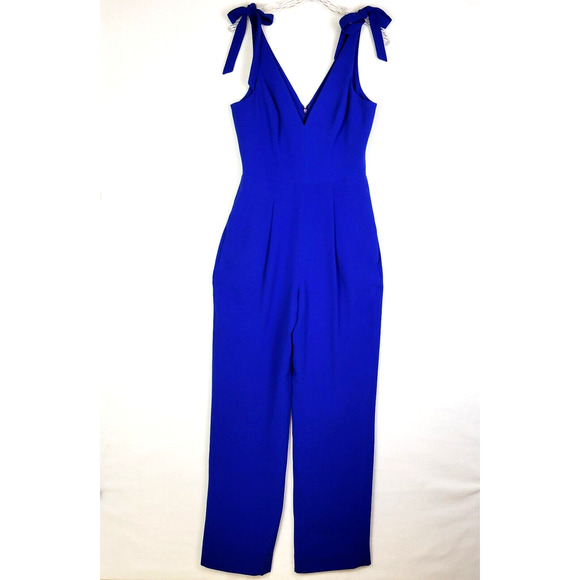 Dress the Population Pants - Dress The Population Womens Maira Tank Jumpsuit Size Medium Blue Cocktail Party